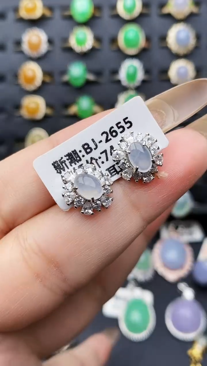 银S925镶嵌戒指翡翠3141