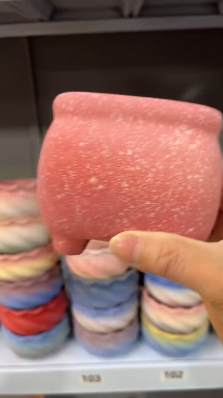  麦饭石粗陶多肉花盆8*7