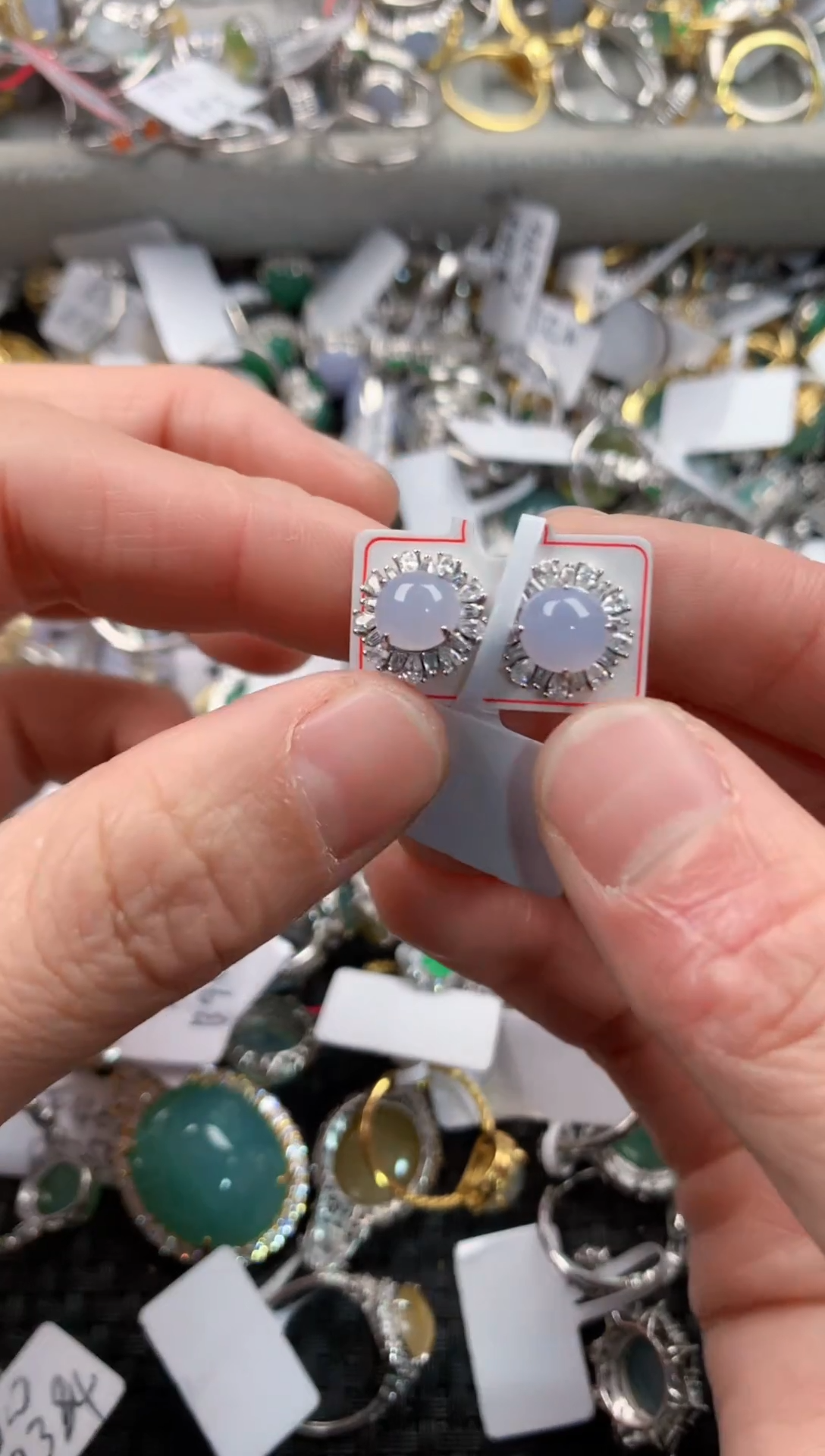 银S925镶嵌戒指翡翠222   7