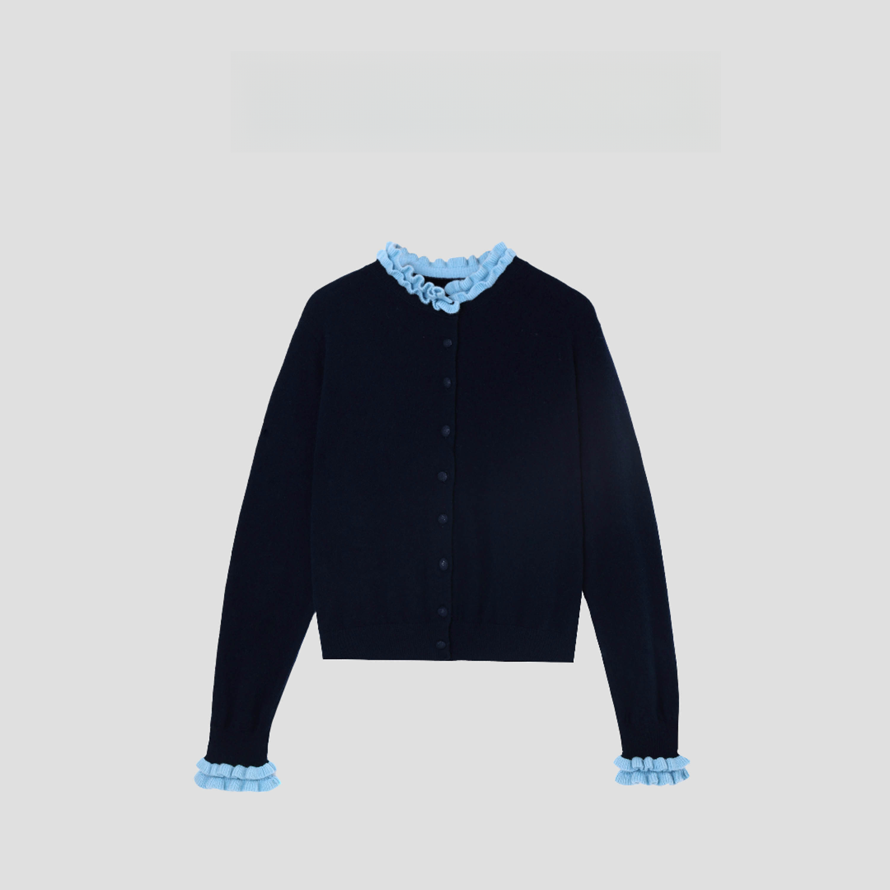 2026新款花开富贵~花边领针织开衫休闲风毛针织上衣女H8-52