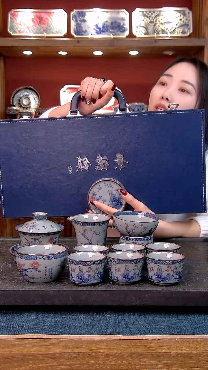 礼盒款11件套 老陶泥开片纹陶瓷茶具