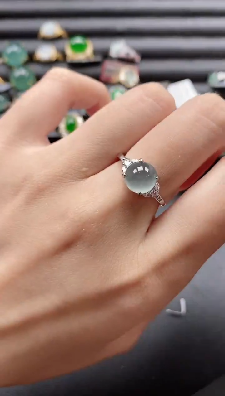 【闪购商品】翡翠戒指银S925镶嵌51151