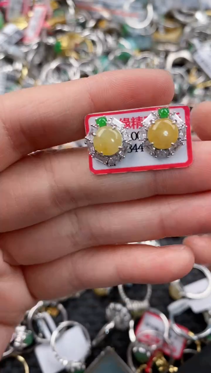 银S925镶嵌戒指翡翠333   5