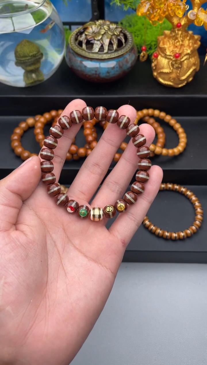 紫金鼠手串紫金鼠一线天三代镶嵌24号