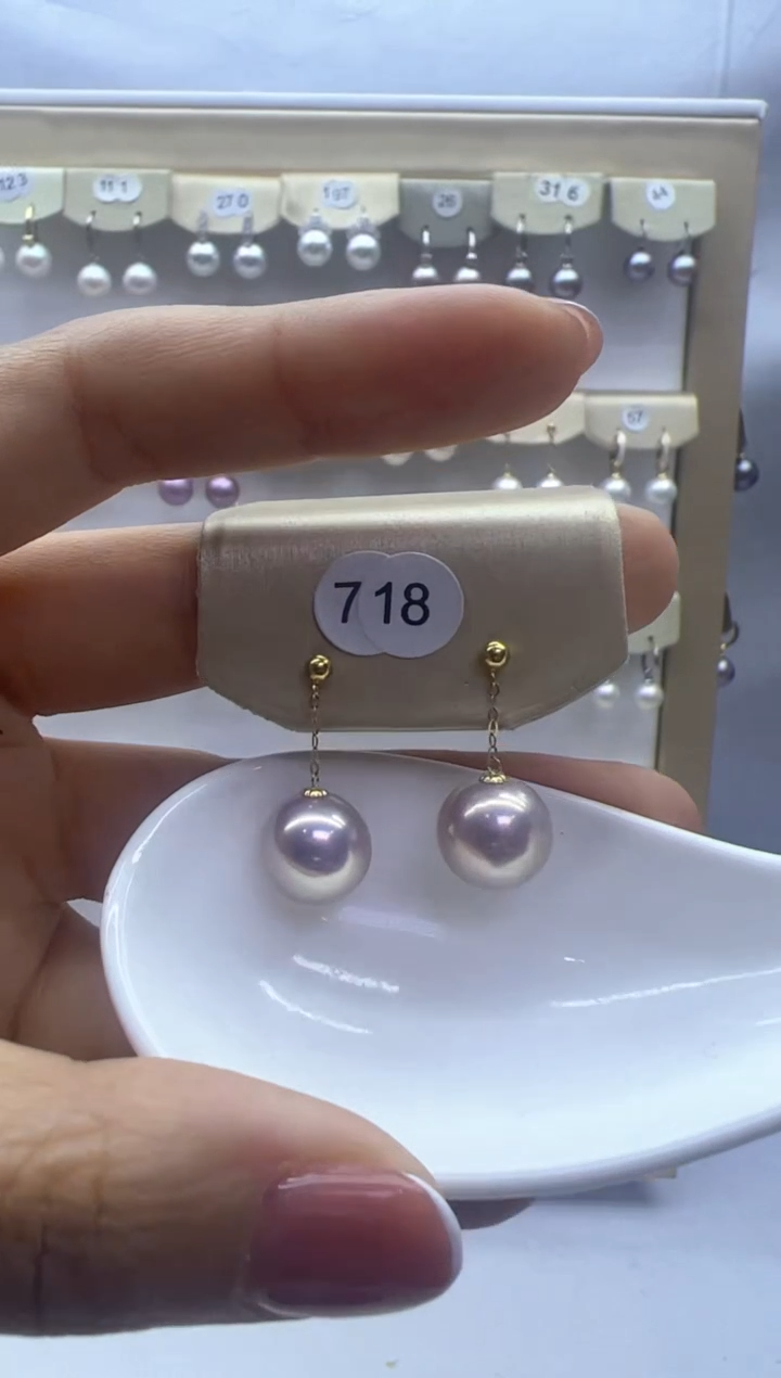 【闪购商品】淡水珍珠耳饰18K金镶嵌718