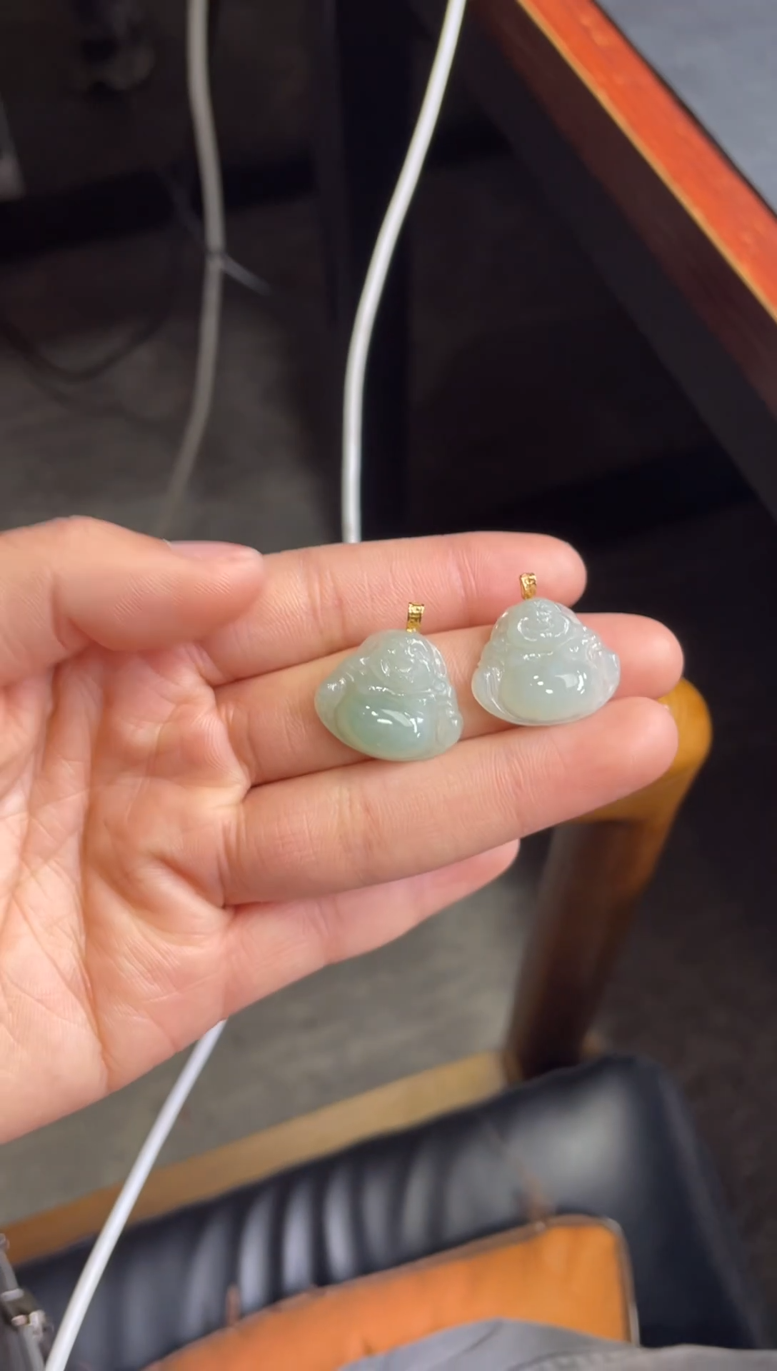 【闪购商品】翡翠吊坠(不含链)18K金镶嵌佛公（多样性发其一）