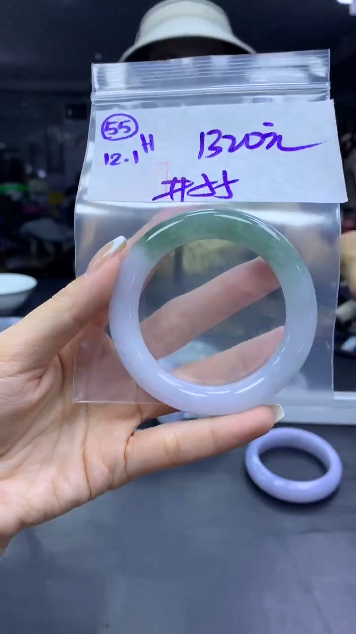 未镶嵌定制翡翠55手镯55+1320元+拍一发一