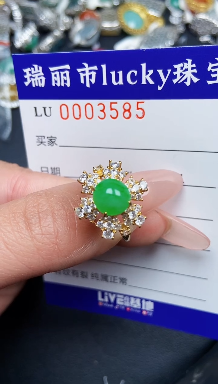 【闪购商品】翡翠颈饰银S925镶嵌3585