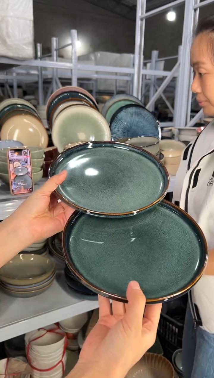 陶瓷外贸尾货瑕疵满20包邮X2小盘