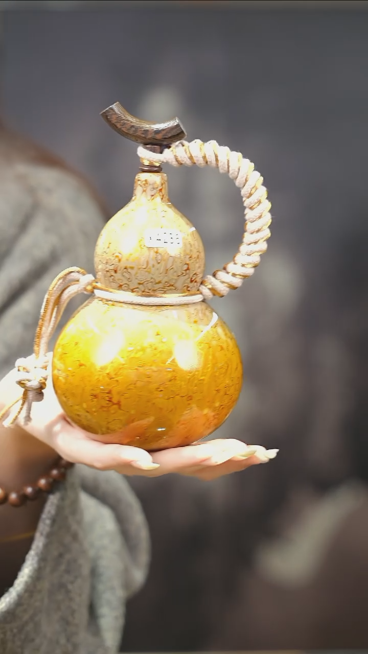 【闪购商品】XA236漆艺酒葫芦不包手串及旋转底座