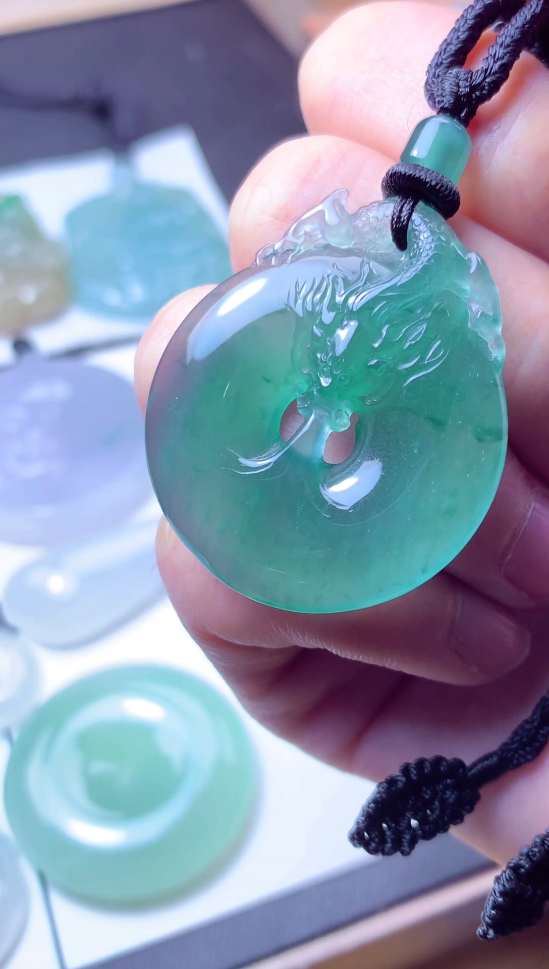 颈饰未镶嵌翡翠天然A货翡翠