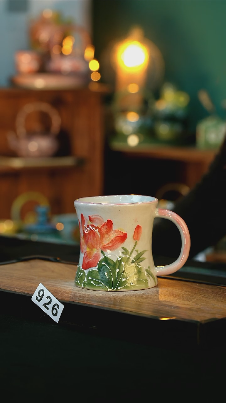 【闪购商品】杯手绘心瓷陶瓷浮力