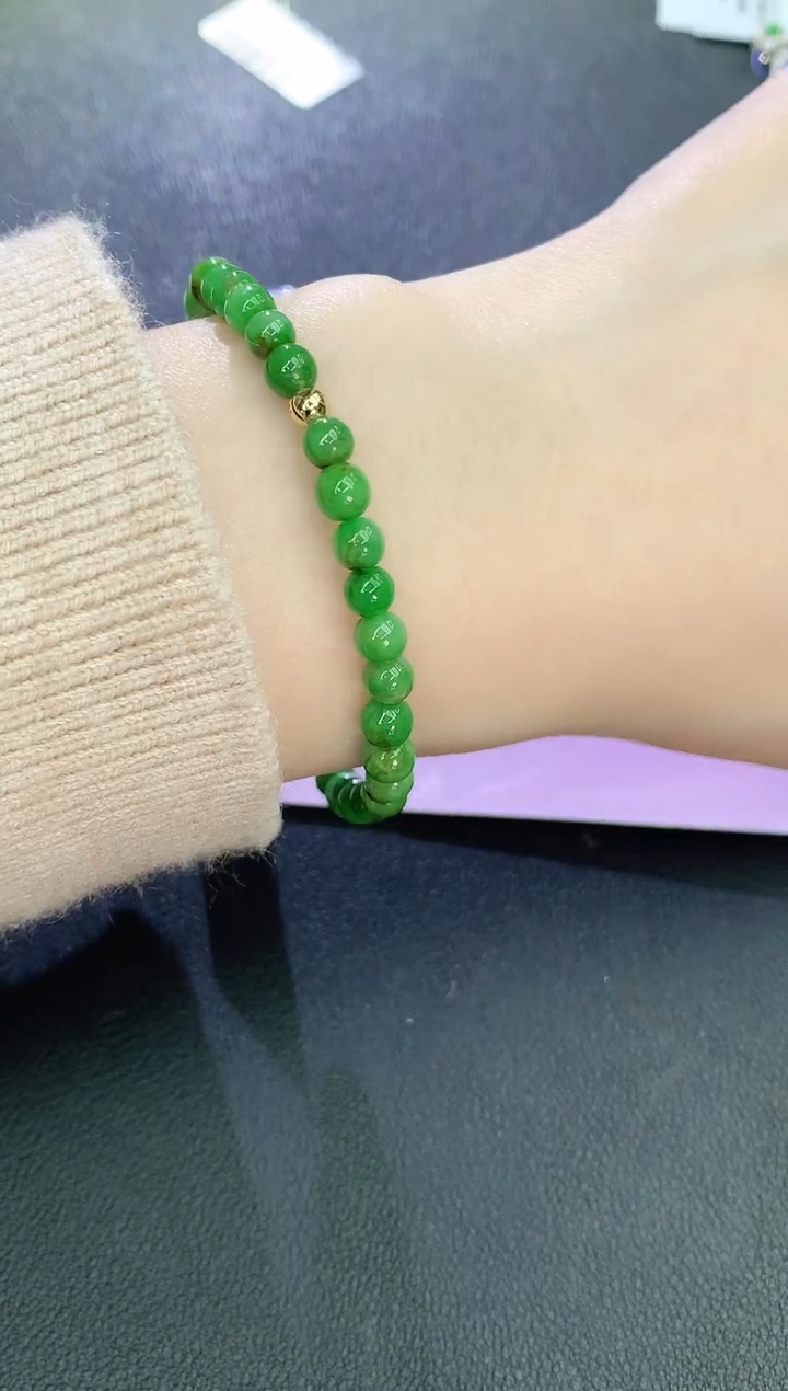 未镶嵌手链翡翠赠礼盒证书 麦麦