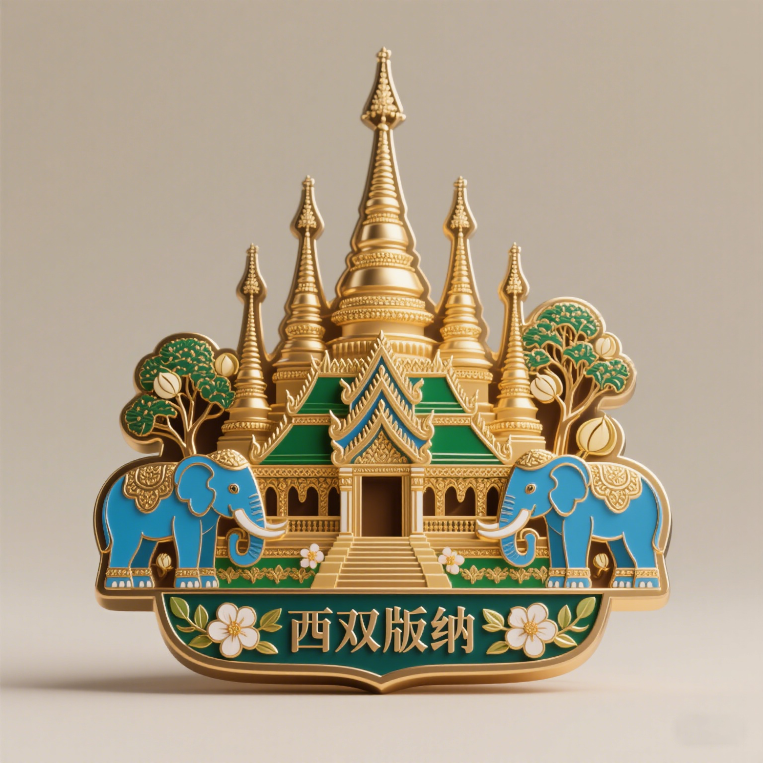 云南西双版纳金属磁吸冰箱贴个性原创旅游景点纪念礼物国潮伴手礼