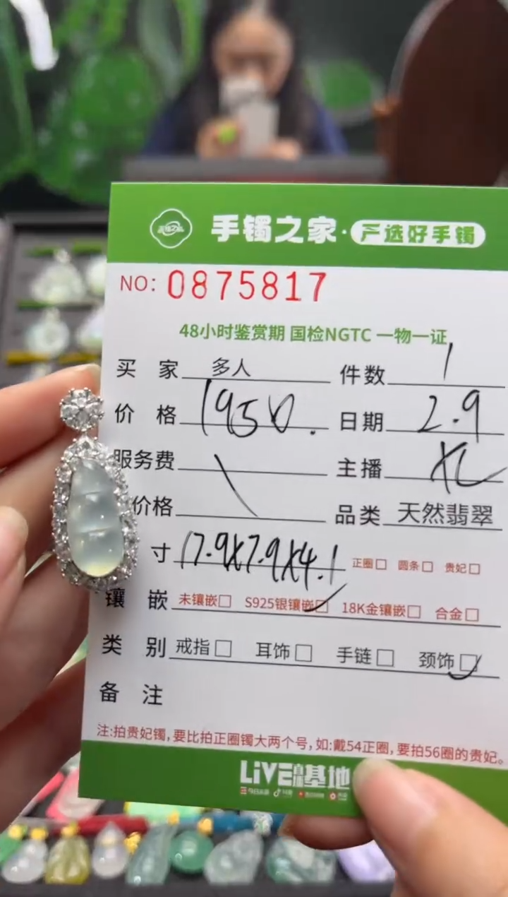 【闪购商品】翡翠颈饰银S925镶嵌多人