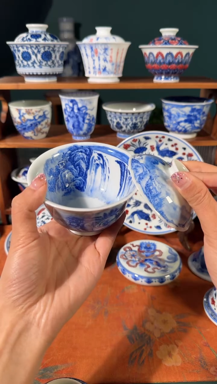 【闪购商品】杯云山片玉瀑布盖碗