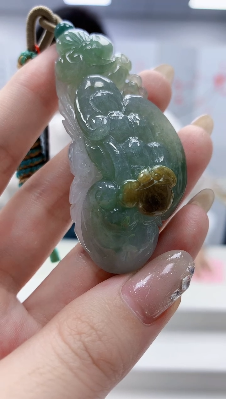 未镶嵌定制翡翠5158jw-毛货挂件20