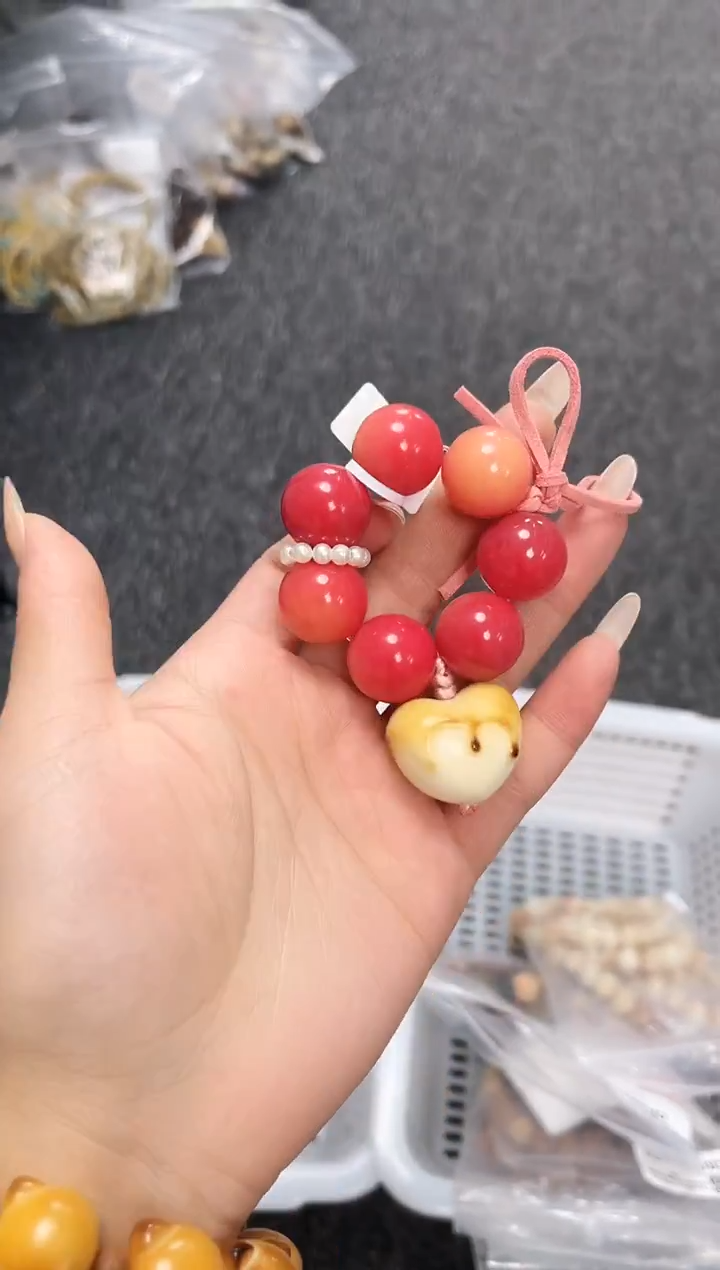 手串菩提根/象牙果【心韵17mm菩提根杨梅飘花圆珠手捻@@CP023-1613