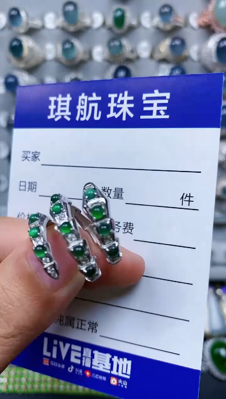 【闪购商品】翡翠戒指银S925镶嵌0254