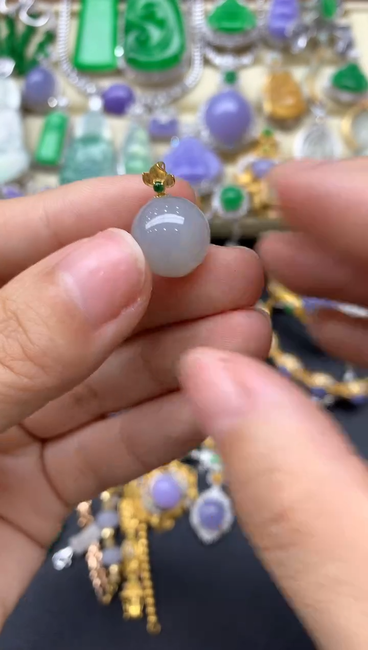 【闪购商品】翡翠颈饰18K金镶嵌35-中国好珍宝