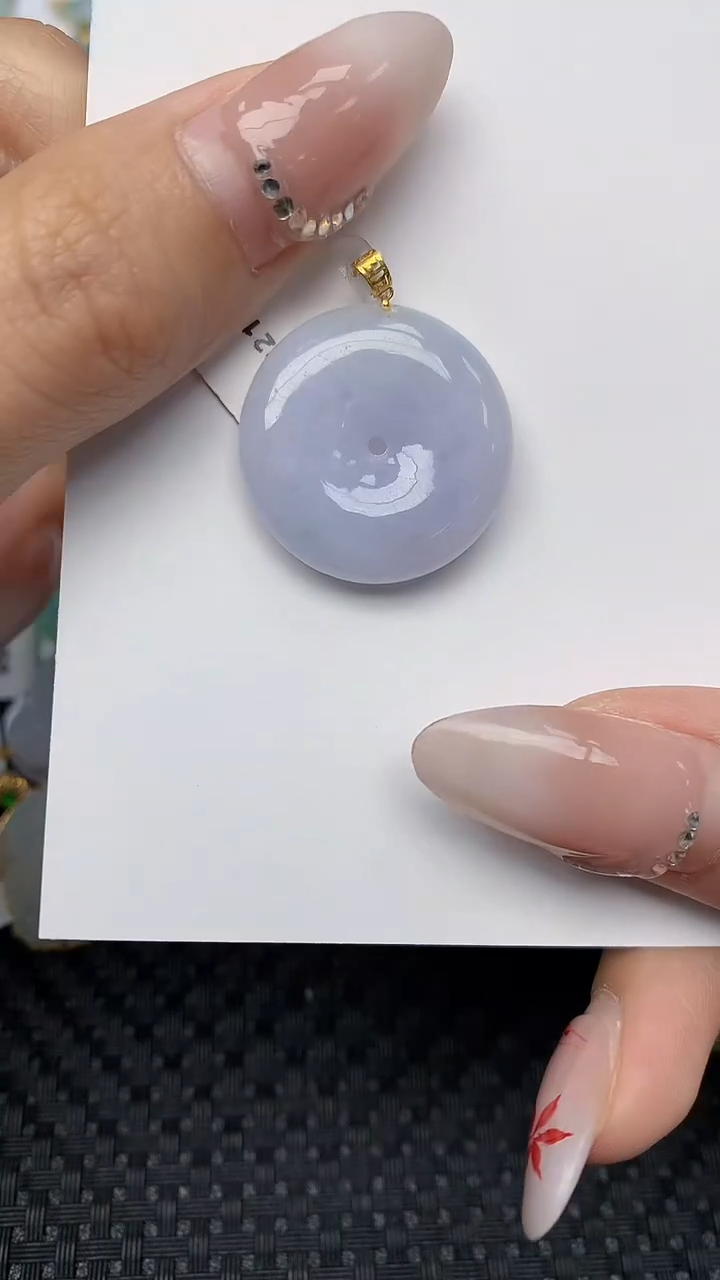 【闪购商品】翡翠颈饰18K金镶嵌天然翡翠A货