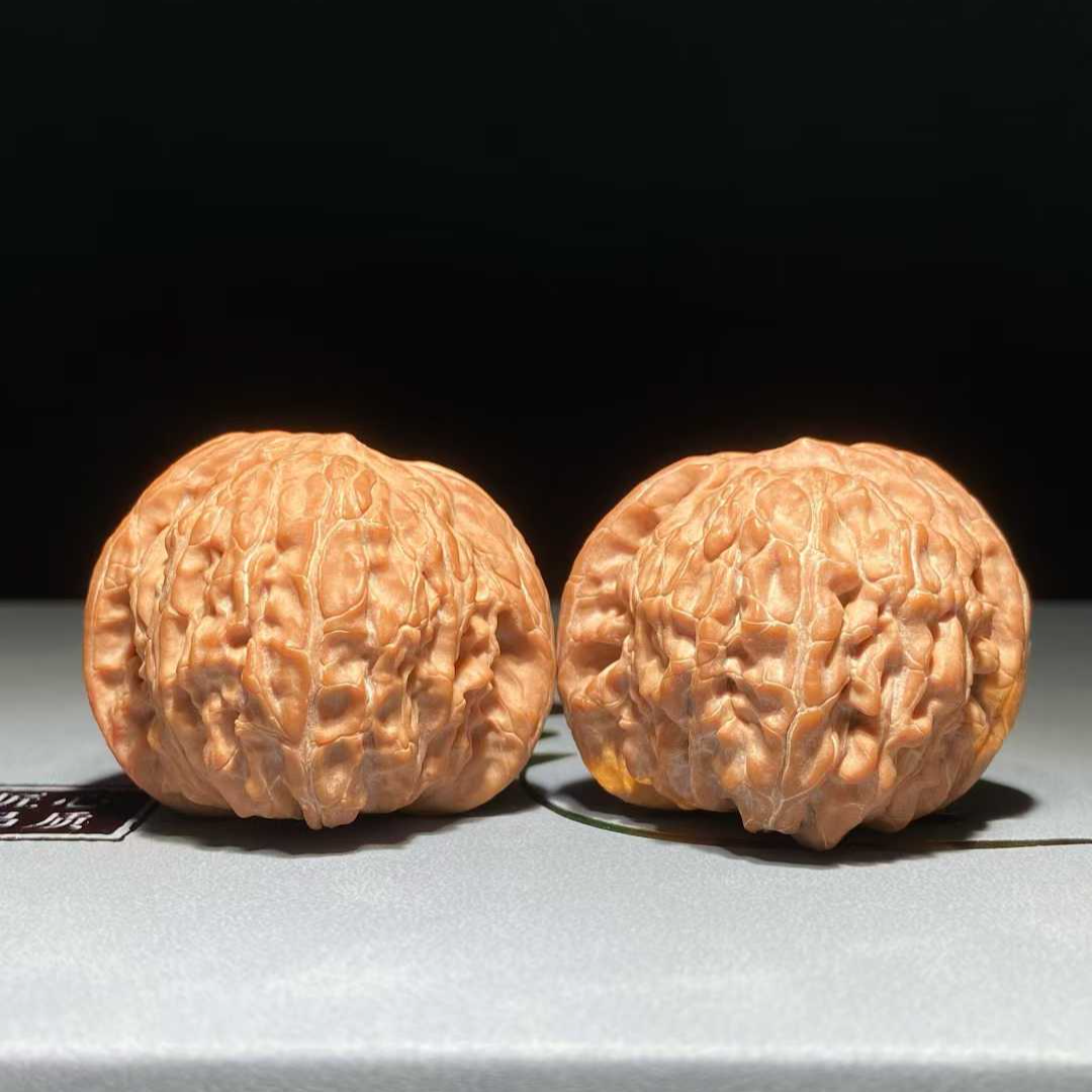An26文玩核桃把件磨盘边40肚37高32
