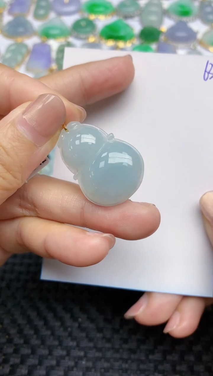 【闪购商品】翡翠颈饰18K金镶嵌天然A货翡翠 63