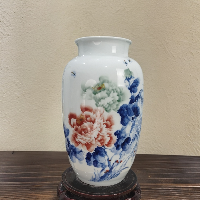 景德镇徐建明老师手工手绘花瓶