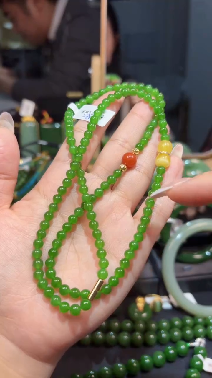 【闪购商品】和田玉（碧玉）颈饰银S925镶嵌1