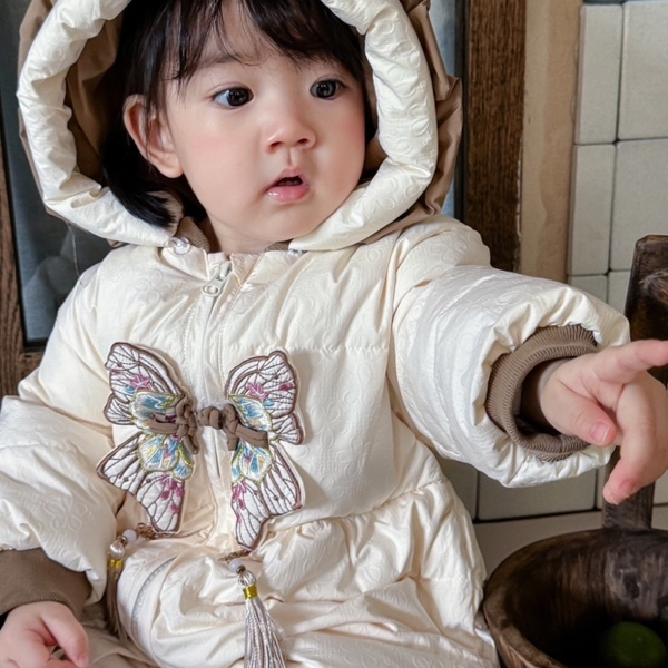 【盈】捡漏链接白鸭绒羽绒服哈衣连体冬款茉茉哩米乐糖奶茶小猪加厚