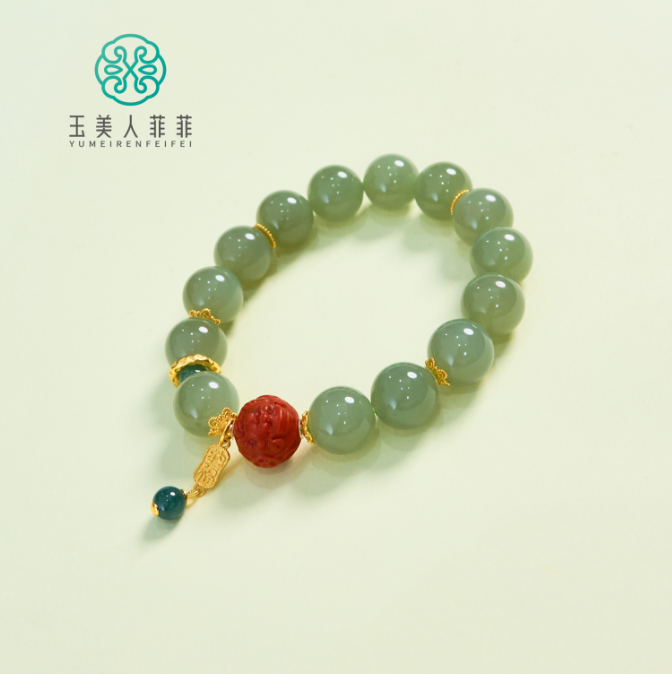 菲菲珠宝好/S925和田玉单圈-约12mm手串