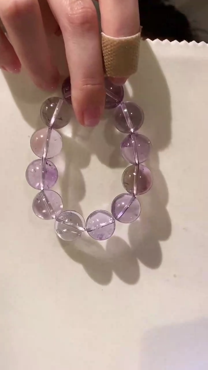 【闪购商品】水晶手链未镶嵌玻利维亚紫水16+mm