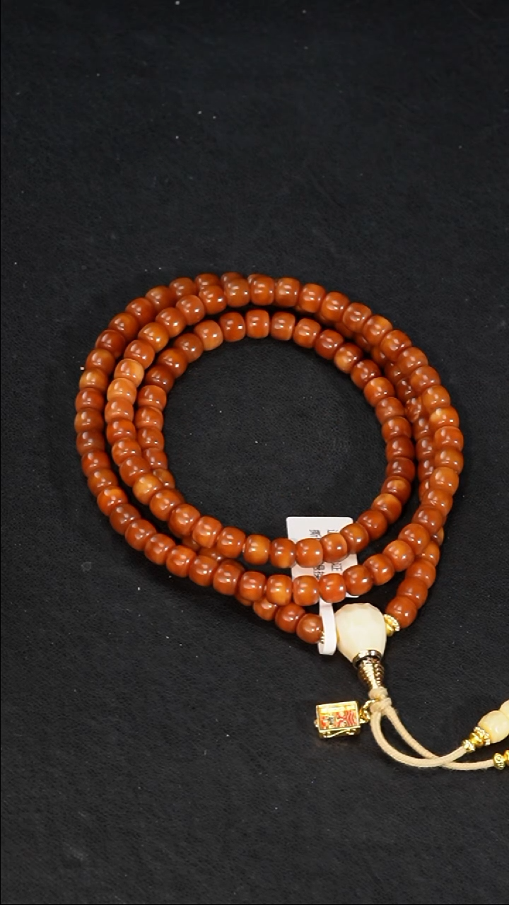 手串龙脊菩提保真龙脊全透玉化长串7*6mm