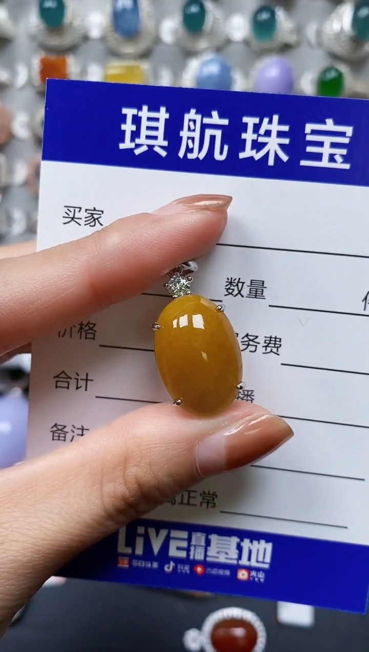 【闪购商品】翡翠颈饰银S925镶嵌0403