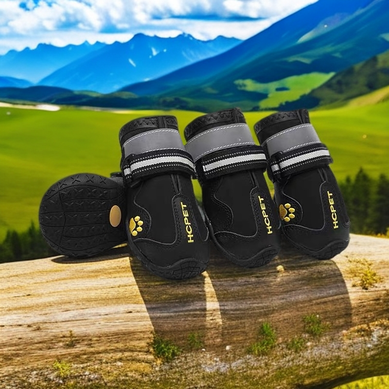 狗狗防滑防水四季鞋（4支）第一次穿鞋子的狗子谨慎下单