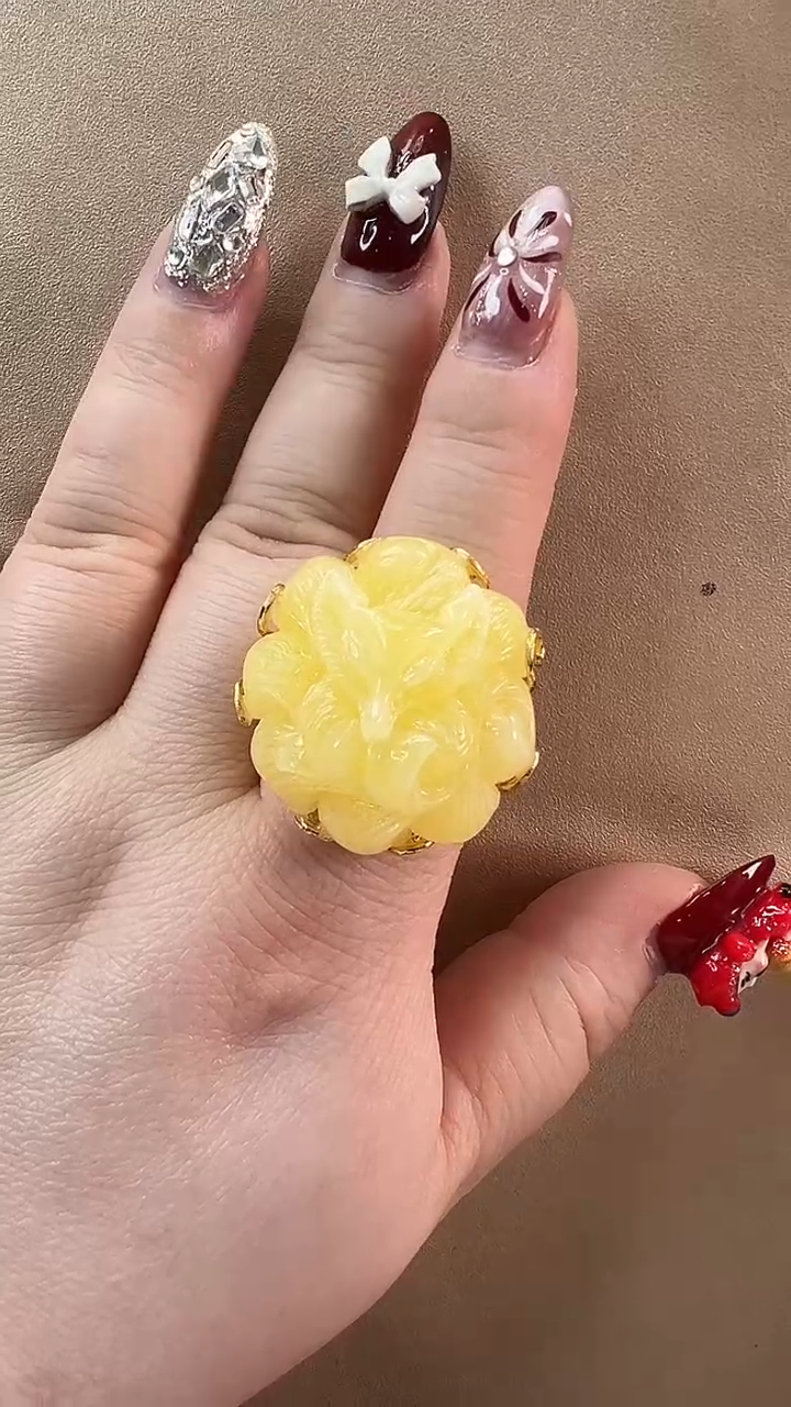 【闪购商品】琥珀戒指未镶嵌戒指