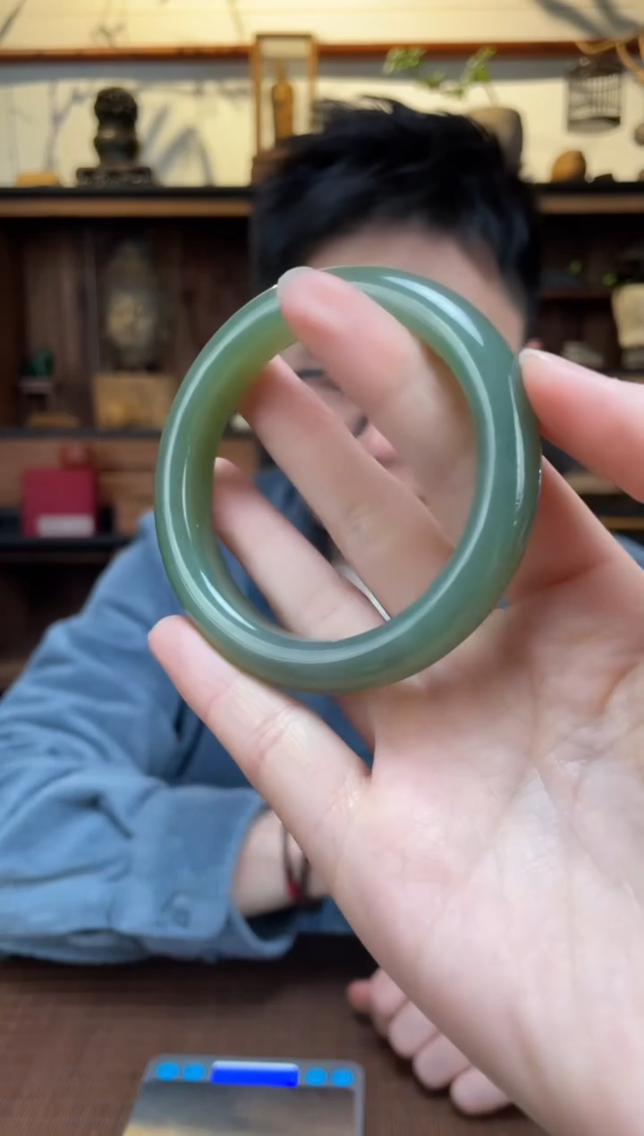 【闪购商品】和田玉手镯未镶嵌08青玉手镯YR57#