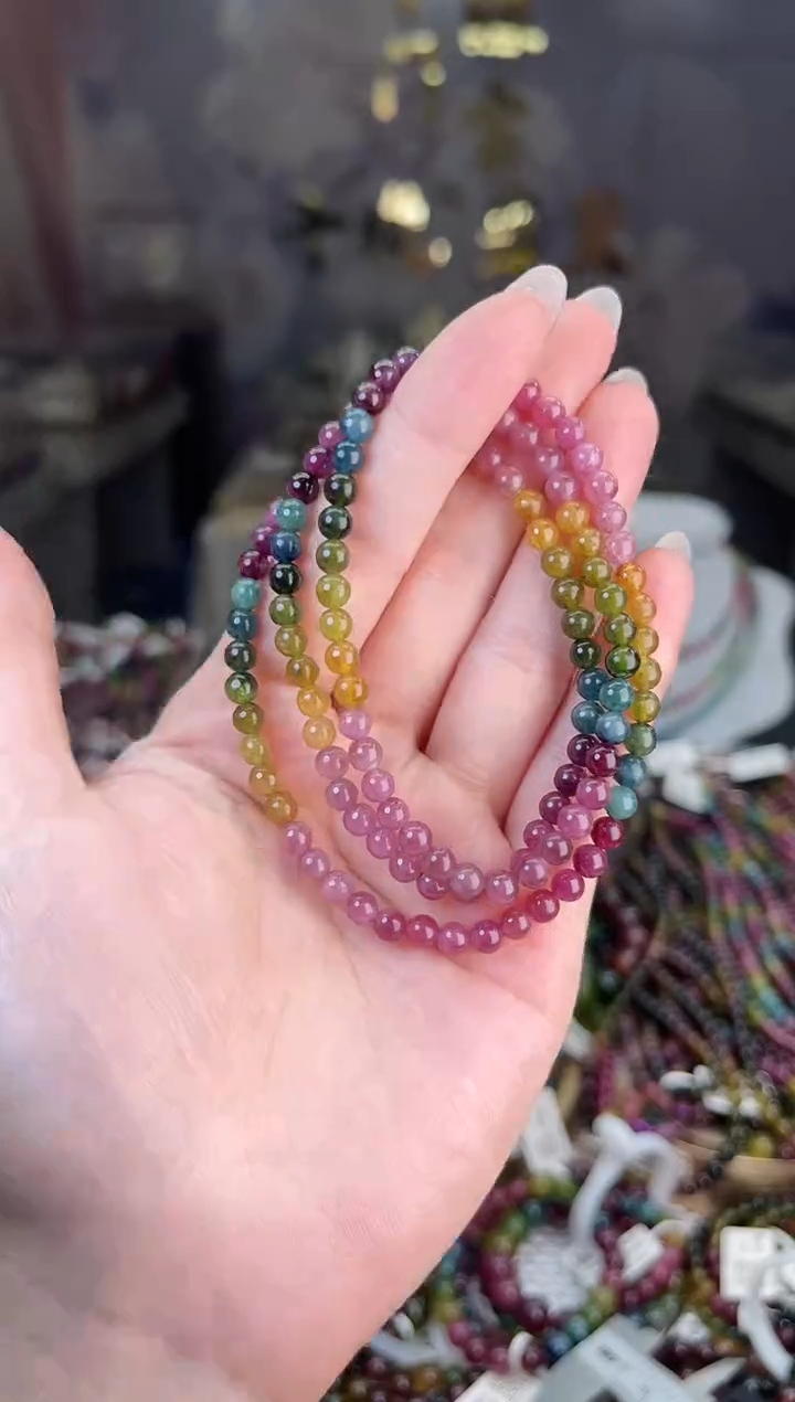 【闪购商品】碧玺/未镶嵌4mm+碧玺多圈多样性发货