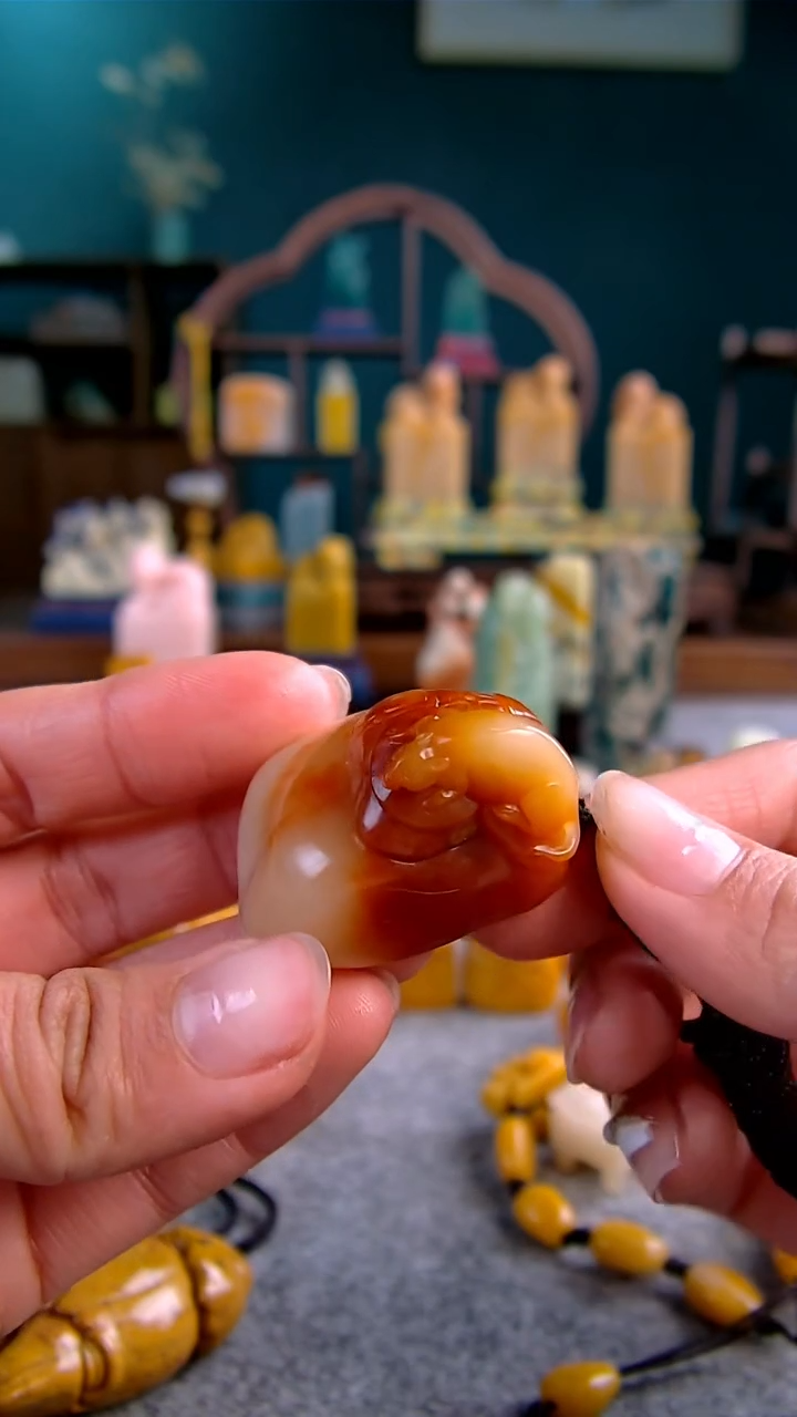 【闪购商品】寿山石芙蓉鼠来宝挂坠3.6*2.8*2.1