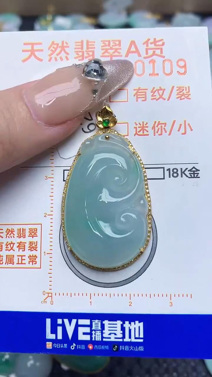 【闪购商品】翡翠颈饰18K金镶嵌867867676