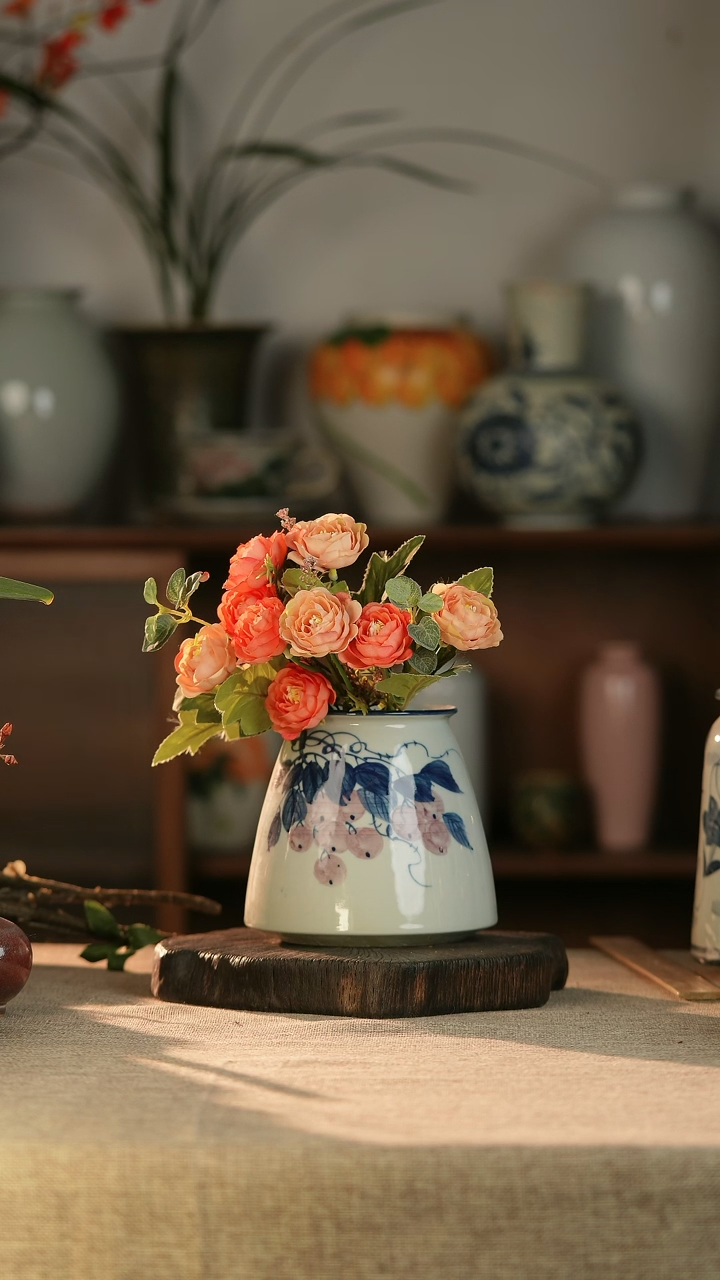 【闪购商品】瓶045景德镇陶瓷口高