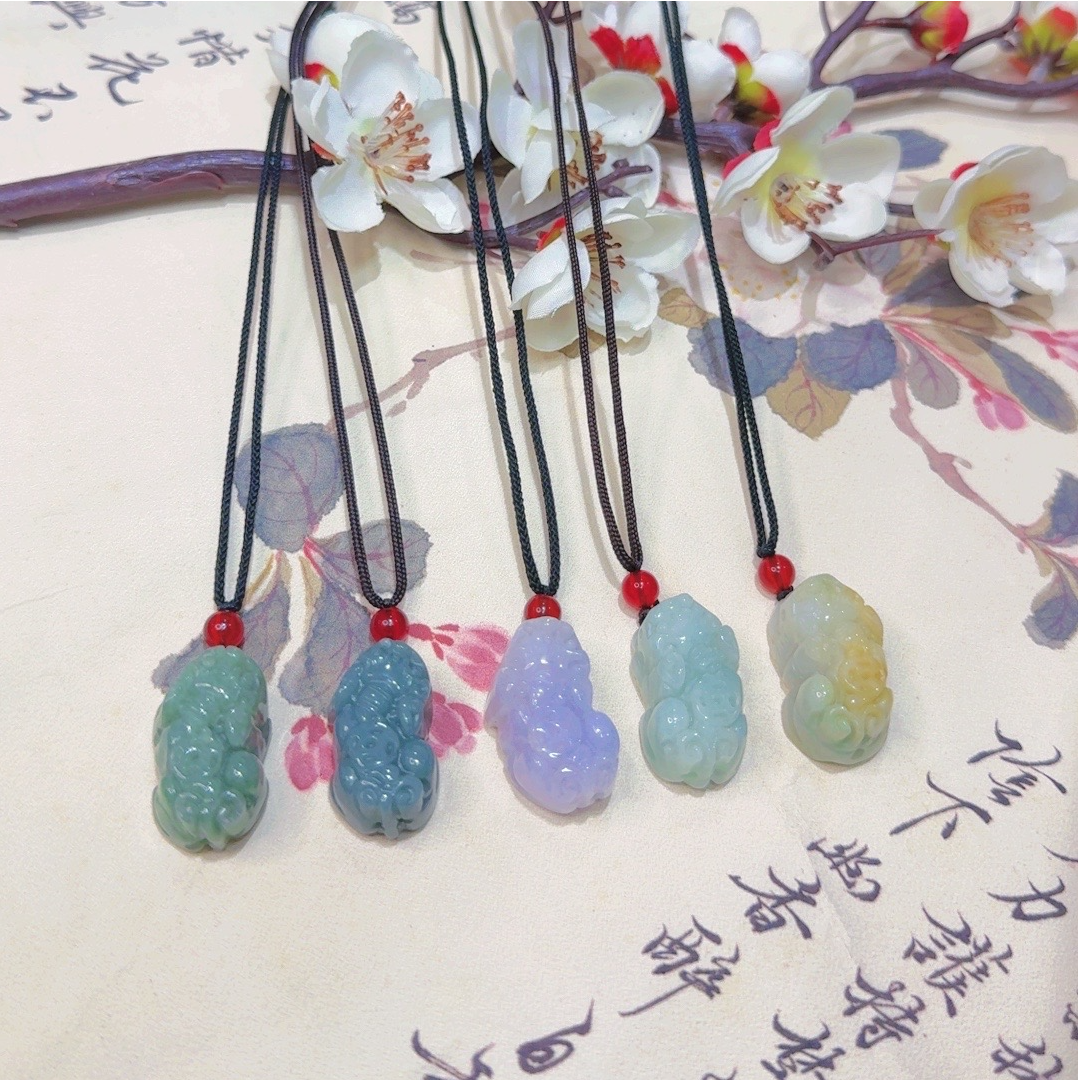 官方正品翡翠A货貔貅多样性发货发一个宽15-17高25-28厚11-12送绳