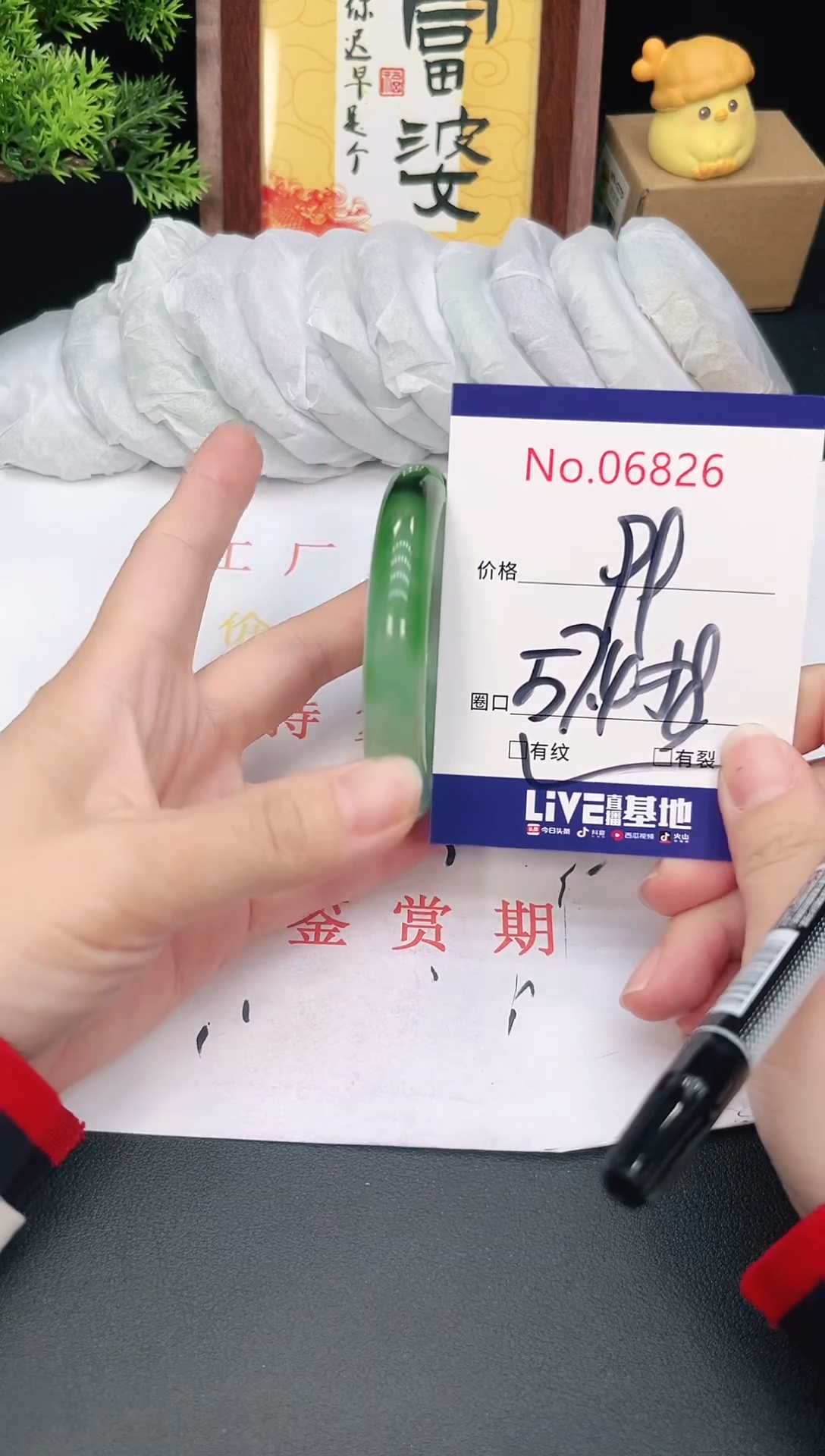 未镶嵌手镯翡翠6826