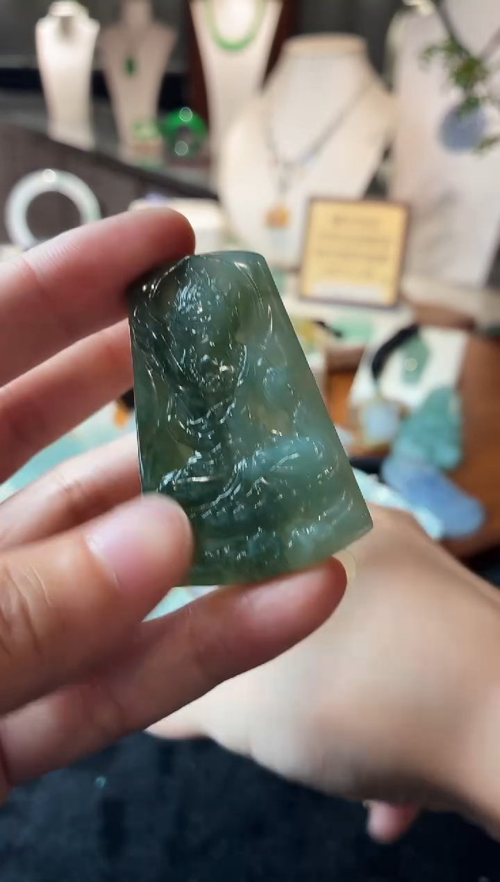 定制翡翠未镶嵌荷****动4063毛货不退不换