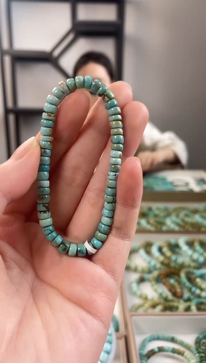 未镶嵌绿松石珠宝奇石5.7+mm