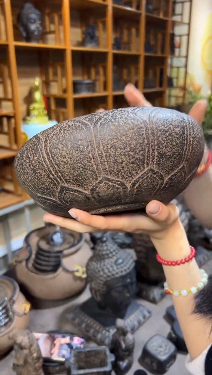 陶土【火山泥】莲花钵
