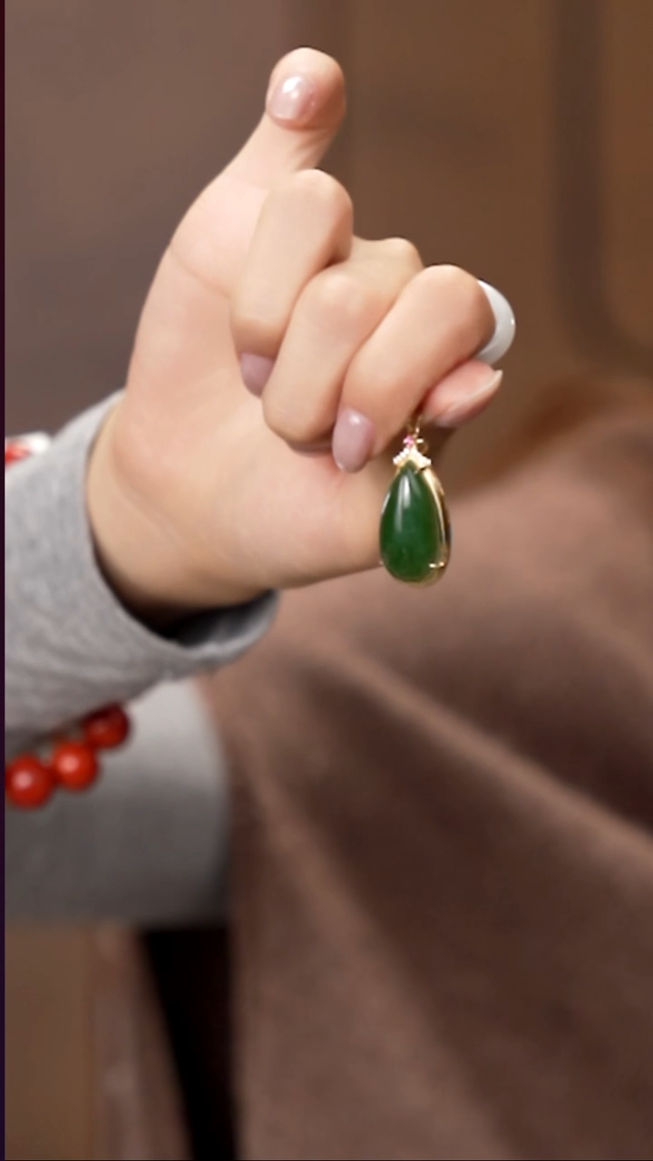 吊坠(赠链)银S925镶嵌和田玉（碧玉）工厂抛货 不退不换多样性发其1