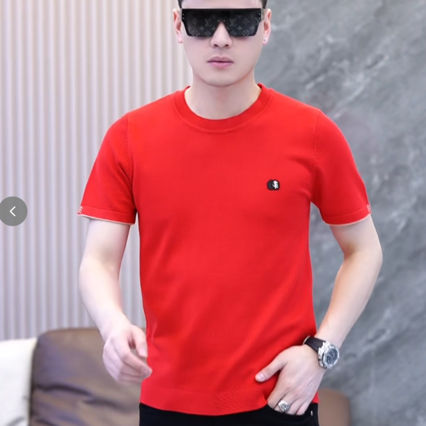 2513男士针织毛衣短袖时尚