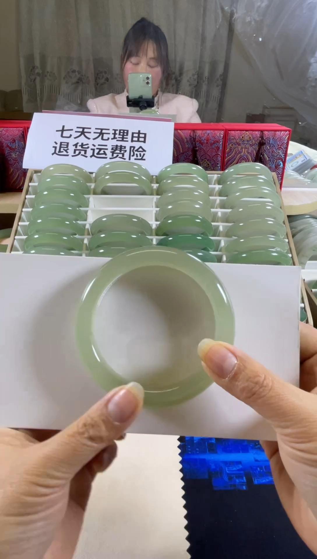 未镶嵌手镯东陵石60圈