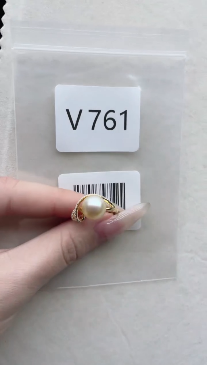 【闪购商品】海水珍珠戒指银S925镶嵌V761